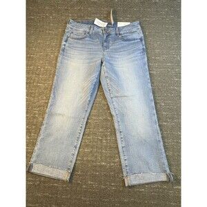 NWT American Eagle Artist Crop Light  Blue Denim Jeans  16 33W Stretch Low Rise